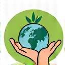 Logo for a local community clean-up initiative, showing hands holding a globe, representing local environmental action.